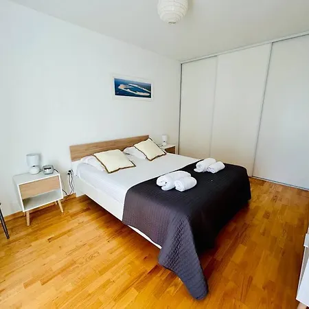 T3/4-6pers/5'piedplage/centreville/parking/wifi 公寓 *